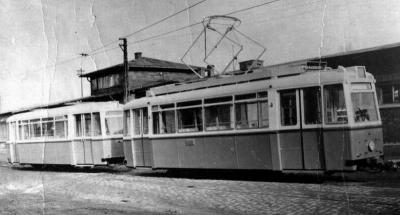 Новые немецкие трамваи в Виннице появились 1955 году в виде поезда «Lowa» т54/в54.