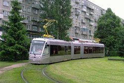 Трамвай производства Белорусии