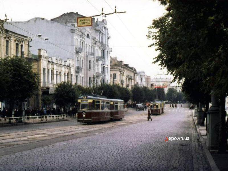 Фото 1 -Трамвай на улице Ленина. 1978 год.